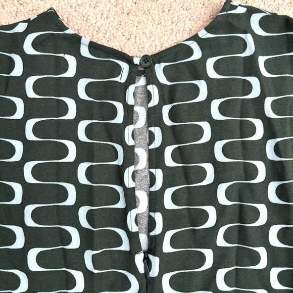 NEW Reformation Port Print Midi Dress 3/4 Sleeve in Venture Green Women’s Size 4 - Picture 9 of 10